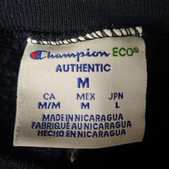 Penn State Nittany Lions Champion Eco Men's M Sweatshirt Crew Neck Navy 2 Sided - Picture 4 of 5